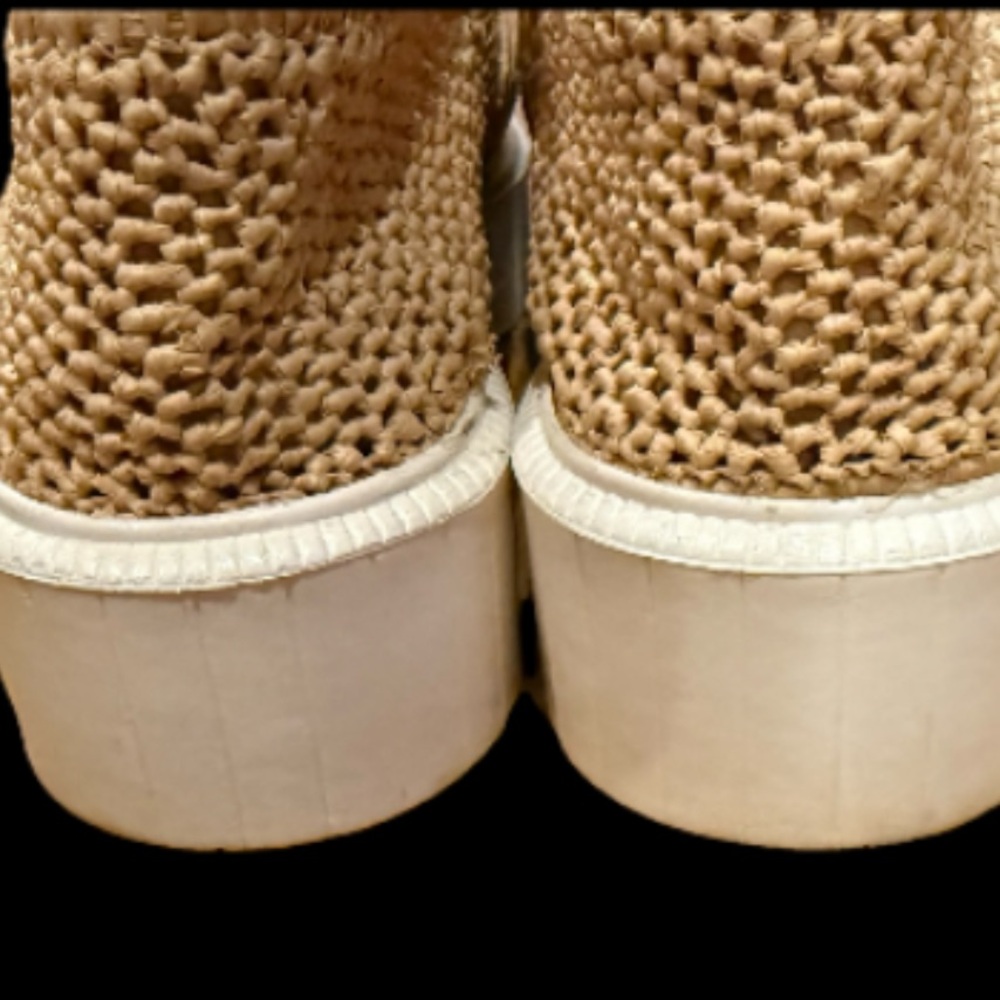 Robert Clergerie Natural Woven Raffia Slip On Flats Size 38/7.5 - Picture 7 of 14